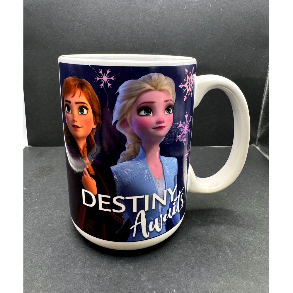 Disney Frozen 2 Destiny Awaits Ceramic Coffee Mug Zak Designs Anna Elsa Olaf